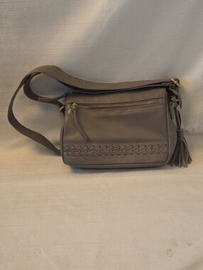 Chic Great American Leather Works Gray 100% Cow Hide Bag with Adjustable Strap